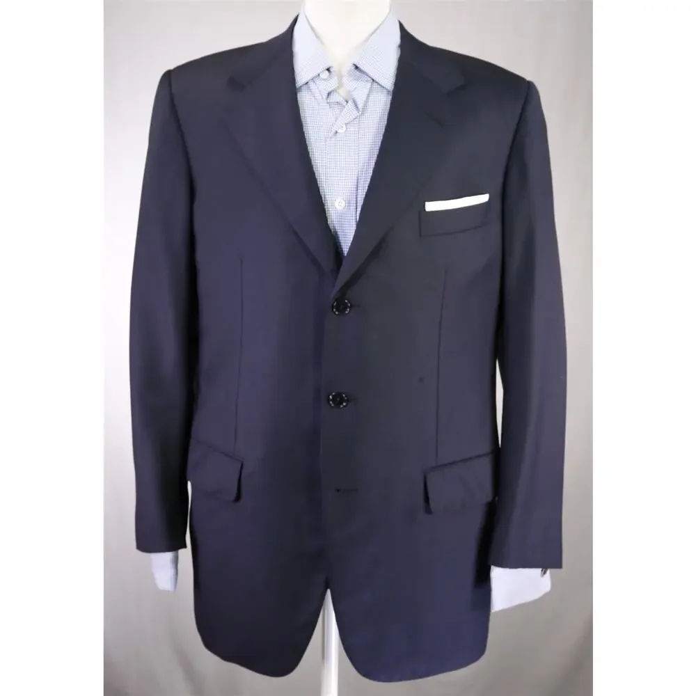 Tincati Milano Saint Andrews Navy Blue 3-Btn Wool Blazer Jacket 40R